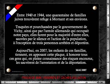 plaque comm�moration