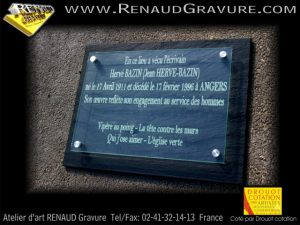 signal�tique luxe en verre et ardoise cliv�e