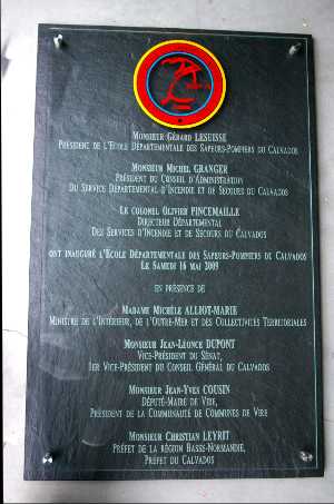 Plaque d'inauguration