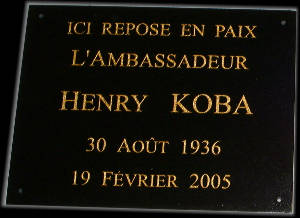 Plaque funeraire en granit &agrave; fixer